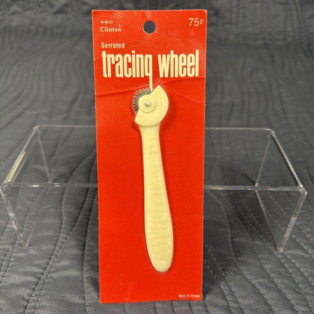Vintage Clinton Serrated Tracing Wheel W9613 Sewing Pattern Tool NOS Package